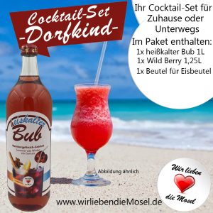 1x Cocktail Starter Set heiskalter Bub – Weinbergpfirsich Punsch oder Cocktail  9,5% Alc. 1.0L